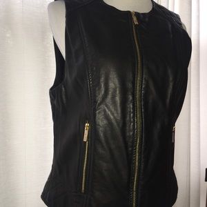 Faux Leather Vest NWOT